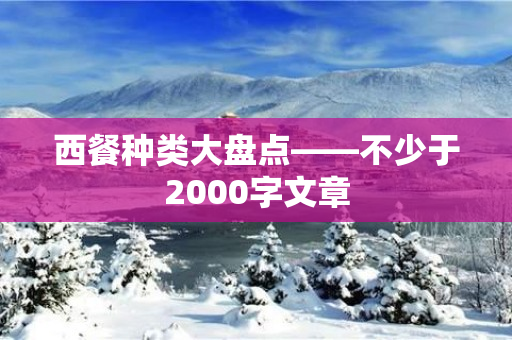 西餐种类大盘点——不少于2000字文章