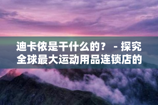 迪卡侬是干什么的？ - 探究全球最大运动用品连锁店的发展历程