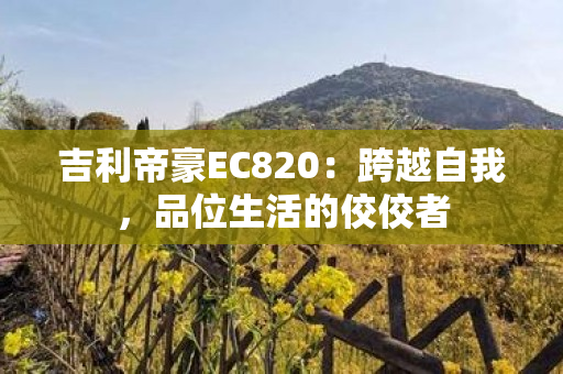 吉利帝豪EC820：跨越自我，品位生活的佼佼者