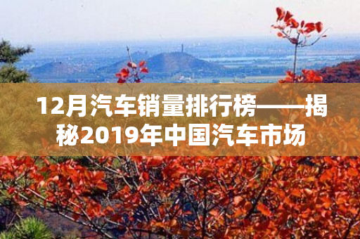 12月汽车销量排行榜——揭秘2019年中国汽车市场