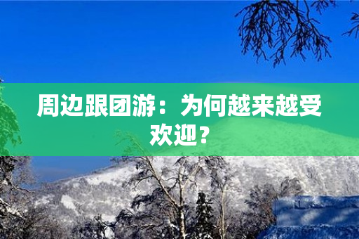 周边跟团游：为何越来越受欢迎？