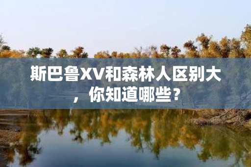 斯巴鲁XV和森林人区别大，你知道哪些？