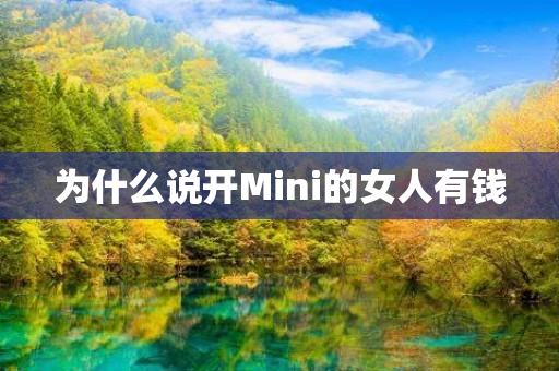 为什么说开Mini的女人有钱