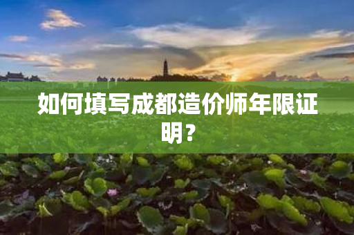 如何填写成都造价师年限证明？