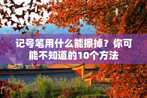 记号笔用什么能擦掉？你可能不知道的10个方法