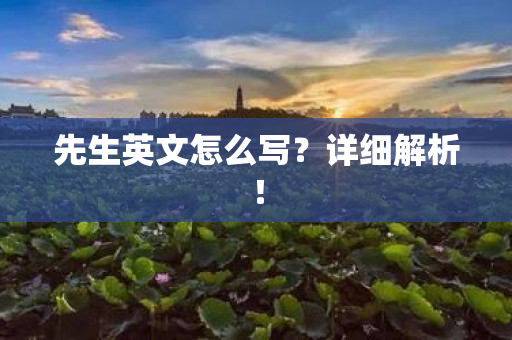 先生英文怎么写？详细解析！