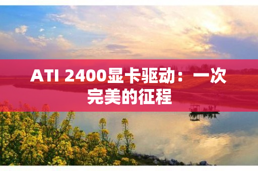 ATI 2400显卡驱动：一次完美的征程