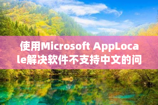 使用Microsoft AppLocale解决软件不支持中文的问题