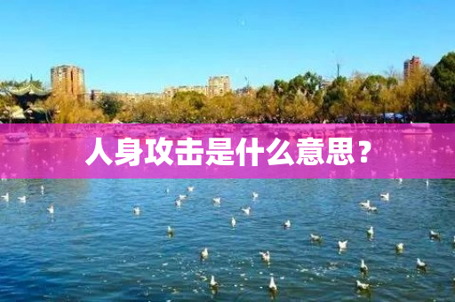 人身攻击是什么意思？