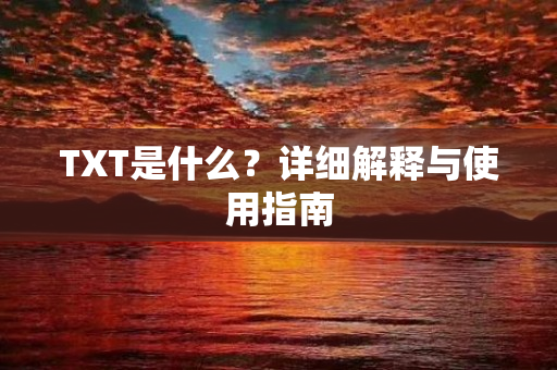 TXT是什么？详细解释与使用指南