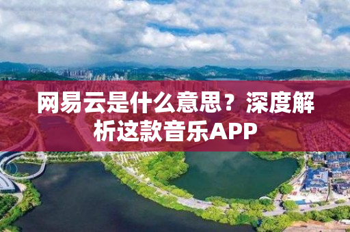 网易云是什么意思？深度解析这款音乐APP