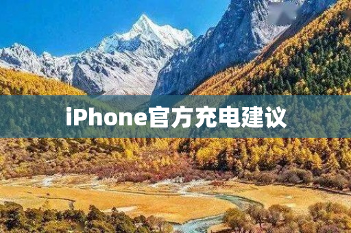 iPhone官方充电建议