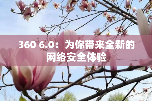 360 6.0：为你带来全新的网络安全体验