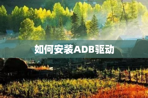 如何安装ADB驱动