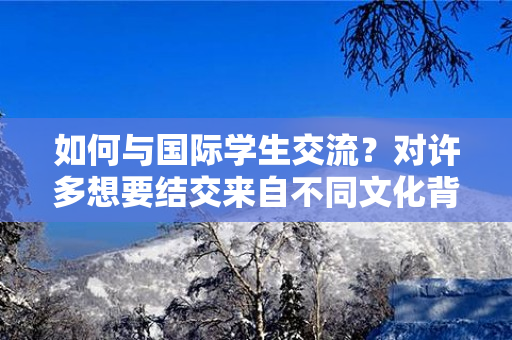 如何与国际学生交流？对许多想要结交来自不同文化背景的人来说，这个问题可能很困扰人。但实际上，与国际学生交流其实并不难，只需要一些技巧和耐心就能轻松做到。