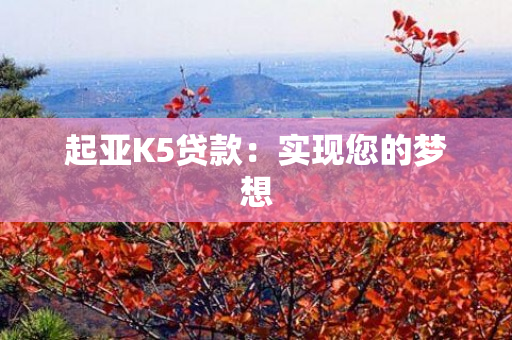 起亚K5贷款：实现您的梦想