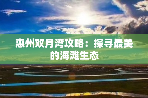 惠州双月湾攻略：探寻最美的海滩生态