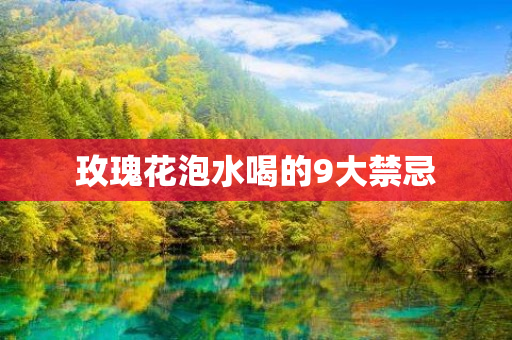 玫瑰花泡水喝的9大禁忌