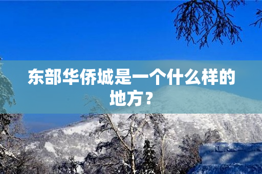 东部华侨城是一个什么样的地方？