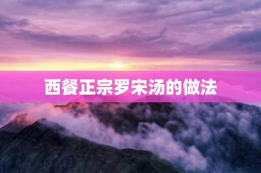 西餐正宗罗宋汤的做法