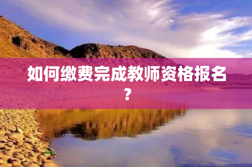 如何缴费完成教师资格报名？