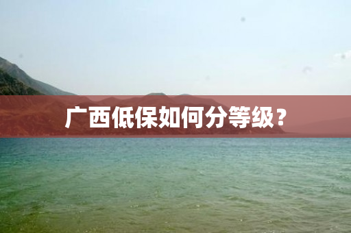 广西低保如何分等级？