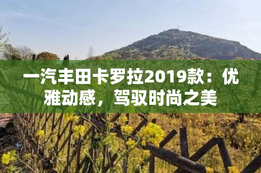 一汽丰田卡罗拉2019款：优雅动感，驾驭时尚之美