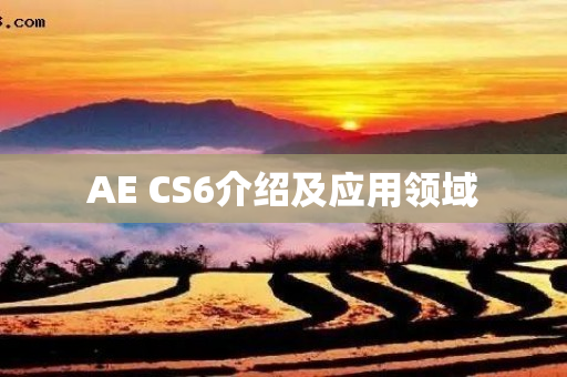 AE CS6介绍及应用领域