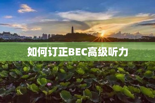 如何订正BEC高级听力