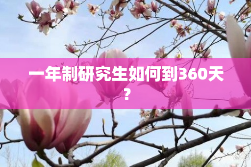 一年制研究生如何到360天？