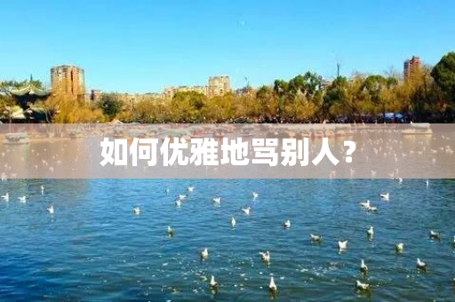 如何优雅地骂别人？