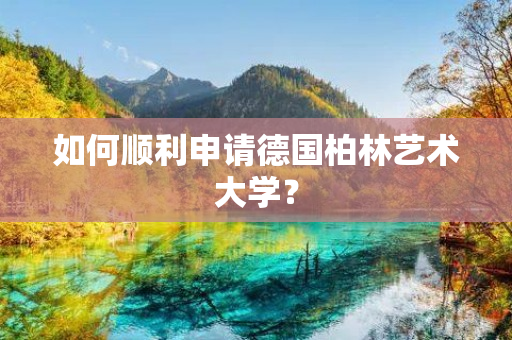 如何顺利申请德国柏林艺术大学？