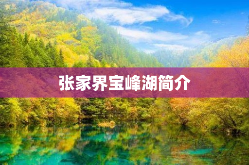 张家界宝峰湖简介